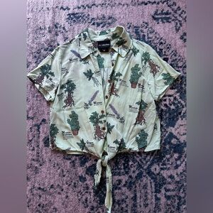 Women’s Front Tie Harry Potter button Down Shirt